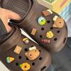 Encantos Creativos Lindos de Gato Negro de Chocolate de Resina Transfronterizos para Zapatos Desmontables Decoraciones DIY para Zuecos