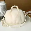 Bolsa de nube bolsa de peluche sensación de bolsa de peluche bolsa pequeña versátil de un solo hombro invierno linda a la moda