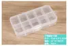 Fabricante Caja de Plástico Transparente Rectangular con 10 Compartimentos Fijos Caja para Piezas de PP Caja para Componentes Caja de Almacenamiento para Empaque