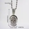 Cantante de Rap Hip-Hop Europeo y Americano Avatar de Dibujos Animados Joyería de Diamantes Exagerada en la Cadera Colgante para Collar Cadena Cubana