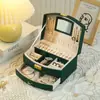 Caja de Almacenamiento de Joyería Estilo Chino Multicapa Gran Capacidad para Pendientes de Botón Accesorios de Oreja Pulseras Anillos Accesorios de Joyería