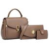 Bolsas Femininas Transfronteiriças 2026 Primavera Novo Conjunto de Várias Peças para Mulheres de Meia-Idade, Bolsa de Ombro Transversal Elegante de Cor Sólida com Aba