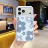 Capa de Celular de Silicone Líquido Macaron com Textura Floral Fresca para iPhone 18 Capa Protetora Anti-Suor Apple 16