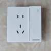 Venta al por mayor de fábrica tipo 86 interruptor de pared blanco de un polo y tiro simple, bloque de PC, placa de combustible, interruptor de balancín simple