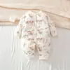 Ropa de Otoño e Invierno para Bebé 40g Mameluco Acolchado Recién Nacido Espesado Ropa para Gatear Pijama Categoría A Algodón Bata de Bebé
