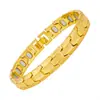 Pulsera Magnética de Cobre Rojo Antiguo Galvanizado con Patrón de Tortuga de Amazon, Pulsera Magnética Desmontable para Hombre, Venta al por Mayor Transfronteriza
