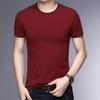 Camiseta Lisa de Gola Redonda e Manga Curta para Homens, Camiseta Básica de Seda Gelada Estilo Ins para Estudantes, Camiseta Esportiva Slim Fit, Roupa Íntima Casual Simples para Homens