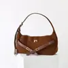 Bolso para Axila de Diseño de Nicho Nuevo, Bolso Tote de Gran Capacidad, Bolso de Hombro y Cruzado de Cuero de Vaca Mate para Viajero