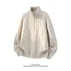 Suéter jacquard de negocios estilo old money con cuello semi-alto, tejido casual de media cremallera, chaqueta juvenil, suéter de alta gama a la moda