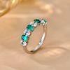 Transmisión en vivo de moda de nuevas ring girls anillo verde fila anillo temperamento simple exquisito bienestar caibao anillo pequeño fresco