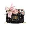Bolsa infantil estilo coreano bolsa de ombro fofa de princesa bolsa transversal infantil de coelho de desenho animado flor para meninas