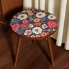 Mesa Lateral Estilo Chino, Mesa de Café, Gabinete Lateral para Sofá, Patrón Nórdico, Mesa Pequeña Moderna para Dormitorio, Mesa de Esquina para Sala de Estar, Mesa Redonda de Mesita de Noche