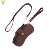 Bolsa para gafas de miopía colgante de cuello portátil, bolsa para gafas de cuero suave antiarañazos anti-desgaste, estuche para gafas de sol, bolsa para gafas de PU