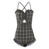Traje de baño de Corea del Sur para mujer 2023, nuevo, sexy, a la moda, sin espalda, pequeño pecho, push up, cubierta de vientre, adelgazante, funda para estudiante, aguas termales