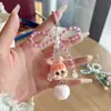 Ins Coreano Nova Menina Doce Pingente de Amor Prateado com Laço de Pérola Chaveiro Corrente de Celular Pingente para Pendurar Fone de Ouvido