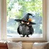 Yanxi YX-JD0191 Pegatina de Búho de Halloween para Sala de Estar Ventana de Vidrio Transparente Pegatina Electrostática Visible por Ambos Lados
