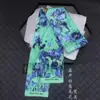 Bufanda de Seda con Cinta Pintura al Óleo de Van Gogh de Primavera y Otoño Bufanda Sencilla de Calle Europea y Americana Versátil Corbata Pequeña Bufanda de Seda