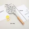 Molde de Aluminio para Tarta de Huevo Molde para Pastel Fondo Plano Copa Crisantemo Molde para Hornear Pudín Bandeja para Tarta de Huevo Copa Crisantemo de Siete Agujeros con Asa