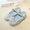 Zapatos de Princesa de Dibujos Animados de Nuevo Estilo para Niñas Verano 2025, Zapatos de Cuero con Suela Suave, Zapatos de Lentejuelas y Cristal para Actuaciones de Niñas Pequeñas