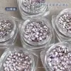 Joyas para Uñas Moradas de Fondo Plano Biseladas de Circonita Brillantes Mini Gota de Agua Marquise Diamante Suelto Accesorios para Uñas Portátiles DIY