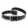 Cinto de Metal com Ilhós Estilo Punk para Homens e Mulheres, Versátil para Jeans e Saias, Cinto Decorativo com Furos para Mulheres