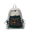 Mochila Deportiva de Color Bloqueo de Moda con Cordón, Bolsa de Gran Capacidad para Senderismo y Montañismo al Aire Libre, Ligera y Versátil, Mochila Casual para Estudiantes