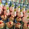 Adornos Rotatorios de Cerámica para Animales Pequeños Conejo de Cerámica Mahjong Gato de la Fortuna Juguetes Giratorios Regalos Adornos Artesanales