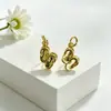 Estilo Dulce de Nicho Chapado en Cobre 18K Alta Retención de Color Chancla Colgante Pulsera Collar Encanto Joyería DIY Hecha a Mano Accesorios