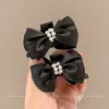 Nuevo y Elegante Pinza para el Cabello de Princesa con Lazo Negro 2025 para Mujeres con Corona Alta Esponjosa y Flequillo Lateral