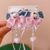 Par de Accesorios para el Cabello Rosas con Borlas Estilo Nacional Infantil Año Nuevo Año Nuevo Lunar Pasador Antiguo Diadema para Niñas Bebés Hanfu Pasador