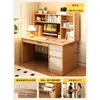 Mesa Integrada con Escritorio y Estantería Mesa para Estudiante Hogar Escritorio de Escritura Pared de Dormitorio Montado con Cajones Estantería Oficina para Adultos Escritorio de Computadora