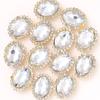 Coração de flor de camada dupla diamante costurado à mão diamante girassol em vidro em forma de ovo diamante diy laço grampo de cabelo cocar material coração de flor