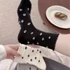 Calcetines de Estilo Nuevo para Primavera y Otoño para Mujer, Calcetines Lisos Ultra-Delgados de Media Pantorrilla, Calcetines Absorbentes de Sudor, Calcetines Holgados Transpirables con Lazo para Niñas