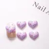 Lindos Macarrones Corazón Dibujos Animados Joyería para Uñas Resina Estéreo Accesorios de Uñas Portátiles Pegamento en Crema DIY Pequeños Accesorios