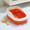 Caja de arena para gatos extragrande, semicerrada, antisalpicaduras, con arena, inodoro totalmente abierto, caja de arena a prueba de olores, suministros para gatos