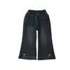 Calças Jeans Forradas com Fleece para Meninas para Outono e Inverno, Calças Flare Espessas Estilosas para Crianças, Calças Casuais Versáteis para Bebês