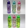 Exportar productos hervidor deportivo 800ML tapa alta pajilla taza redonda boquilla de succión portátil taza de plástico