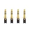 Conector para audífonos chapado en oro al por mayor 3.5 pin para audífonos conector estéreo conector de audio de doble canal dc3.5