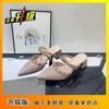 Sandalias Versátiles para Mujer de Punta Fina para Exteriores, Novedad Popular Verano 2026 Estilo Francés Tacón Grueso Ligeras con Tachuelas