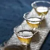Vidrio de Borosilicato Alto con Tapa, Tazón de Té Begonia, Tazón Cubierto, Taza de Té Kung Fu, Postre Nido de Pájaro, Bebida de Té Creativa de Cristal