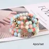 Pulsera Bohemia Transfronteriza para Mujer con Colgante de Árbol de la Vida con Borla, Diseño Multicapa Hecho a Mano con Cuentas, Diseño de Nicho