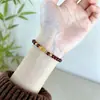Pulseira de Fio Único Garnet Vermelho Vinho Natural DIY Feita à Mão Combinando Pingente de Cabaça Cristal Pulseira de Fio de Cristal Transparente Atacado