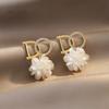 Estilo K dos Novos Brincos de Flor de Diamante, Brincos da Mesma Maneira da Celebridade da Internet da Moda Shi Ren Oni Agulhas de Prata S925 Podem Ser Enviados em Nome de Outros