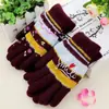 Guantes Térmicos de Mohair Tejido Cálido para Hombres y Mujeres, de Dedos Completos, a Prueba de Frío, con Velcro, Engrosados, Estilo Cartoon