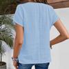 2025 Amazon Comercio Exterior Transfronterizo Estilo Simple Camisa Blanca de Manga Corta Verano Solapa Cárdigan de Un Solo Botón Top