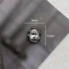 Nuevos accesorios de joyería de diamante negro para pistola, accesorios simples de bolsa cuadrada de amor, pasador hecho a mano, material de flor para zapato