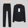 [Em Estoque] Conjunto de Jaqueta com Gola Alta e Calça Cropped Ld Transfronteiriça, Jaqueta Esportiva de Gola Alta, Jaqueta Esportiva de Outono para Yoga