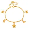 Pulseira de Aço Titânio Gravada em Formato de Estrela Croissant O com Estilo Ins Coreano para Mulheres, Joia Nova da Moda de Alto Padrão Banhada a Ouro