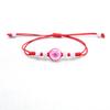 Suministro de fábrica pulsera de cerámica Jingdezhen tejida a mano flor seca espécimen de flor real pulsera de flor de narciso flor de cerezo estudiante