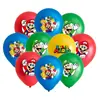 Globo de Látex de 12 Pulgadas Transfronterizo Dibujo Animado Decoración de Fiesta de Cumpleaños Infantil Globo de Mario para Fiestas al por Mayor